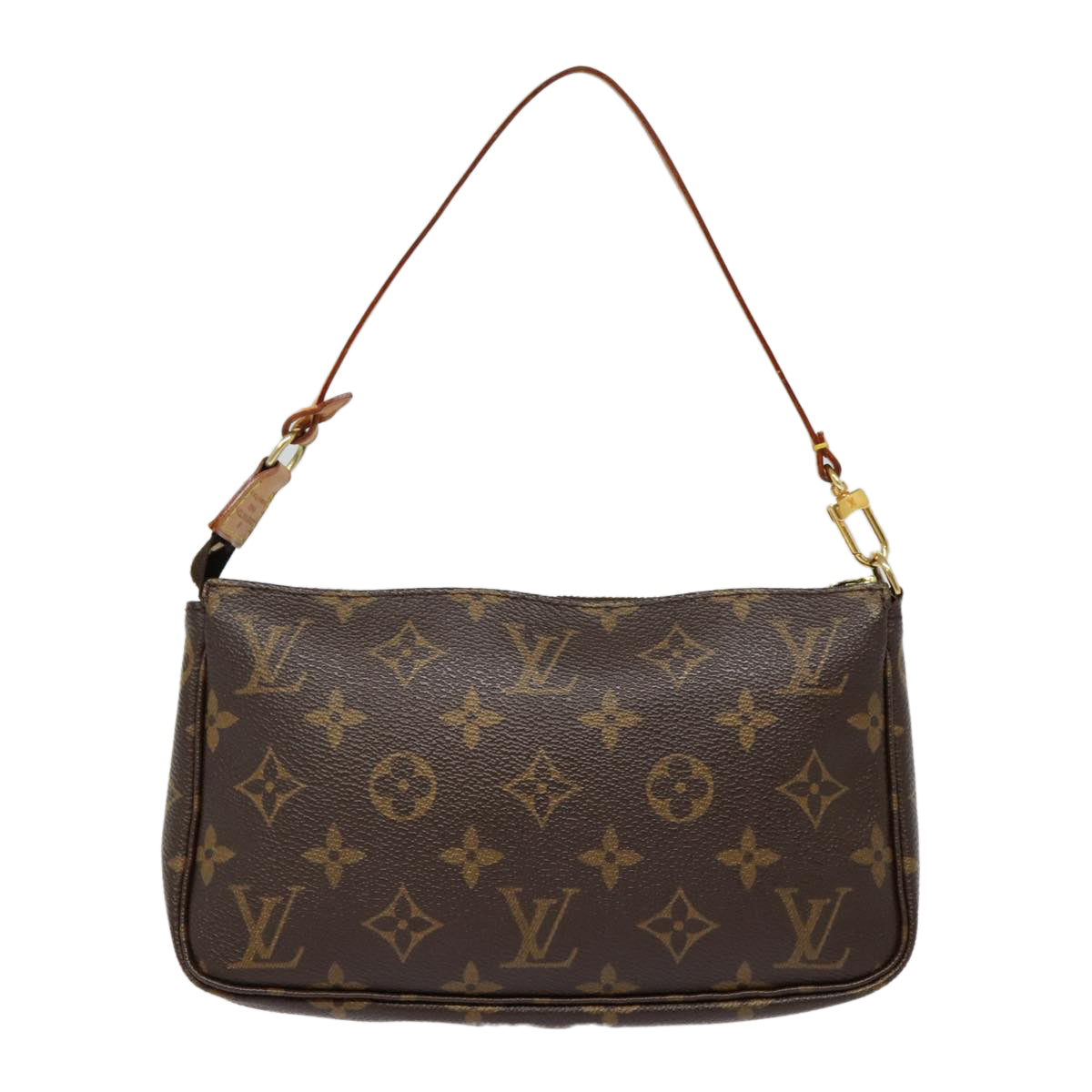 Louis Vuitton Pochette Accessoire, Brown, Canvas, clutch