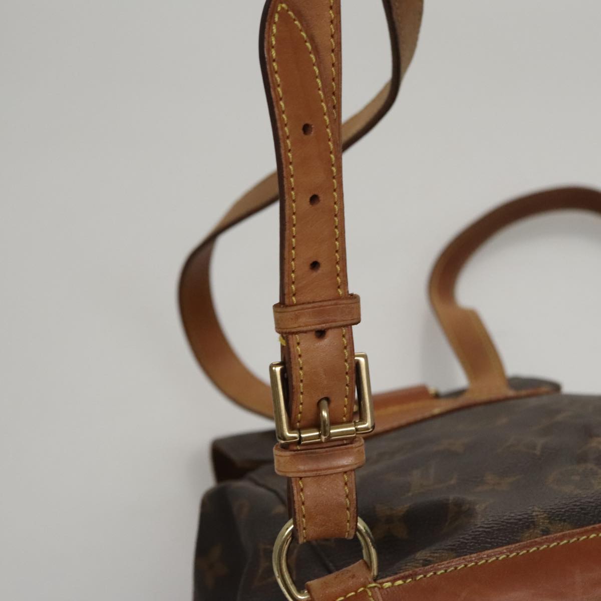 Louis Vuitton Montsouris MM, Brown, Canvas, backpack