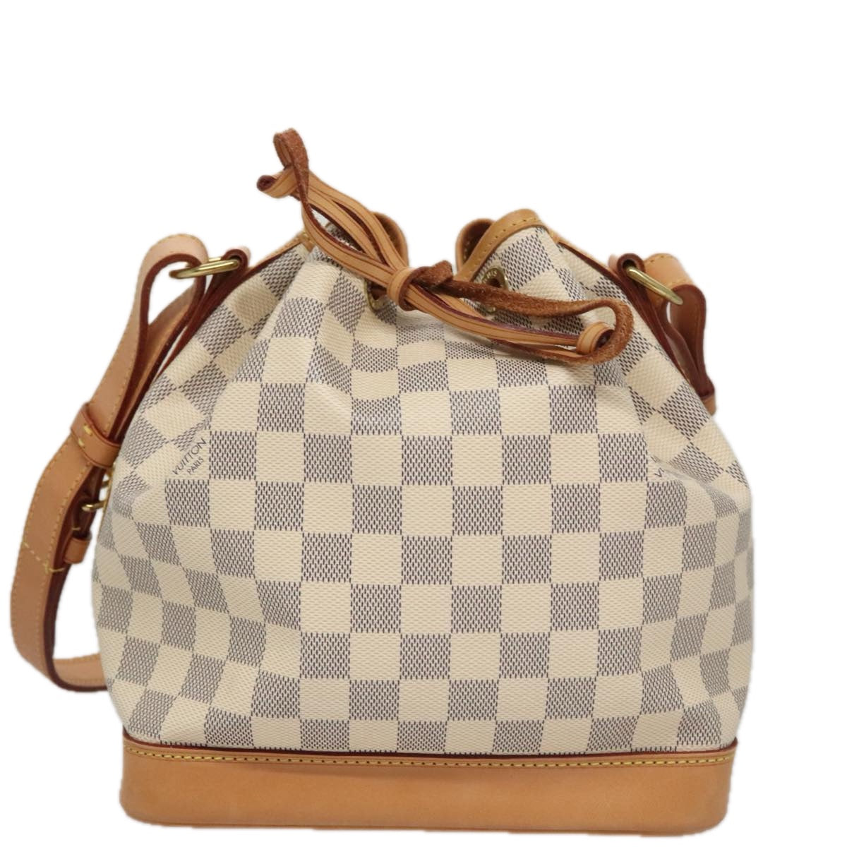 Louis Vuitton Noé BB, White, Canvas, shoulder