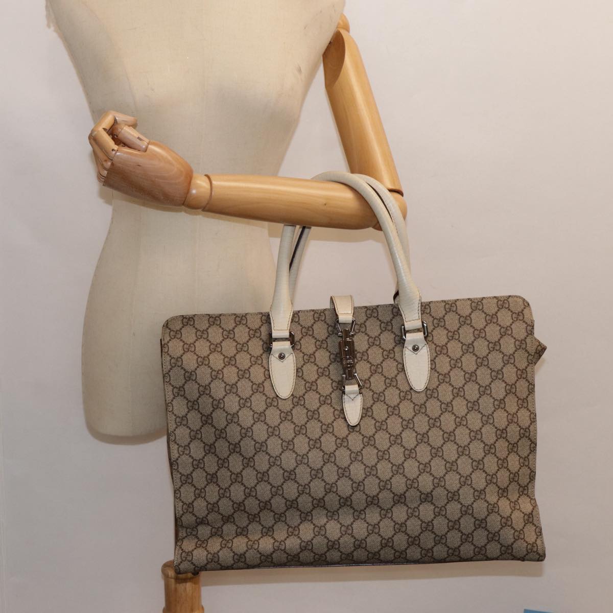 Gucci GG canvas, Beige, Canvas, handbag