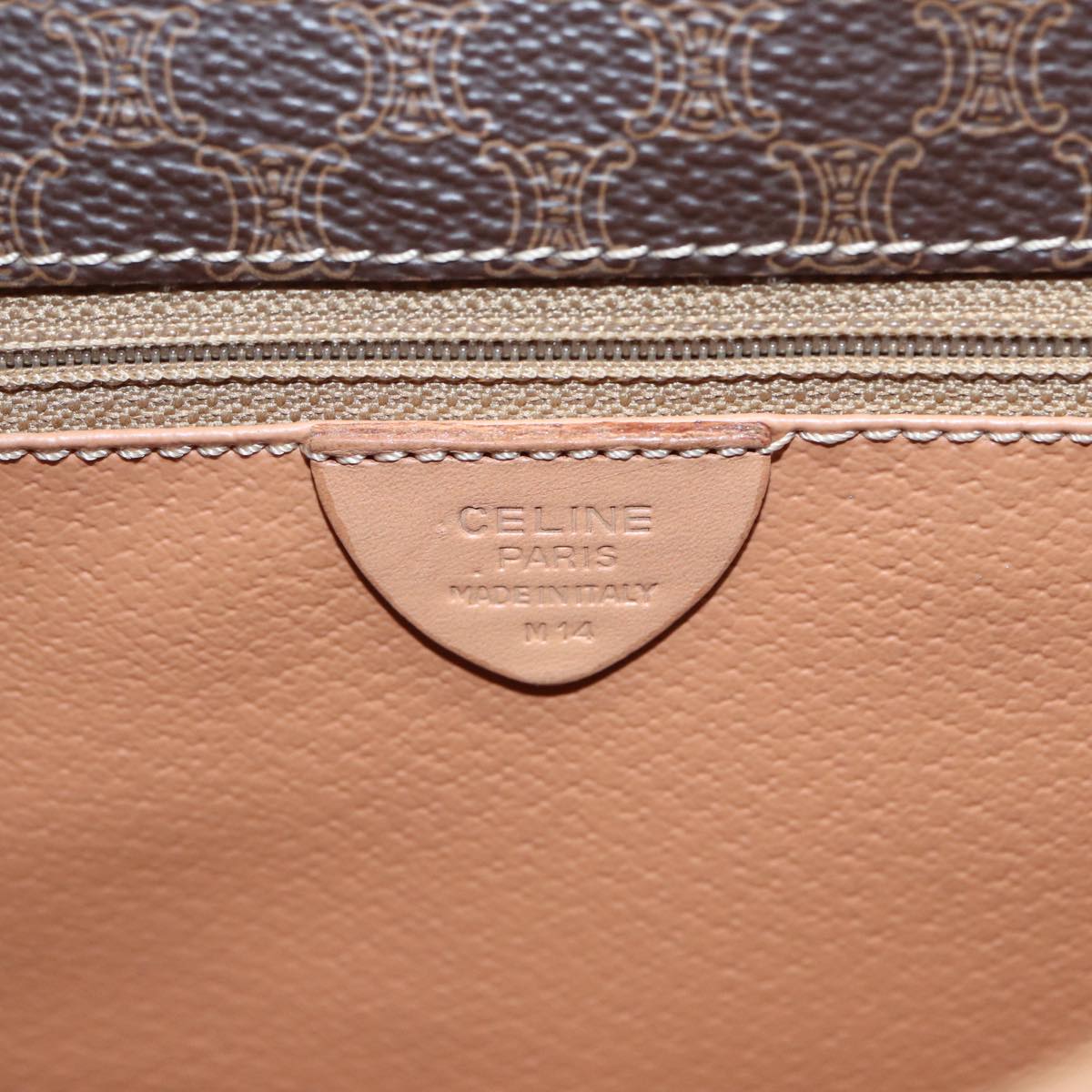 Céline Macadam, Brown, Canvas, shoulder