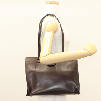 Hermès, Brown, Leather, shoulder