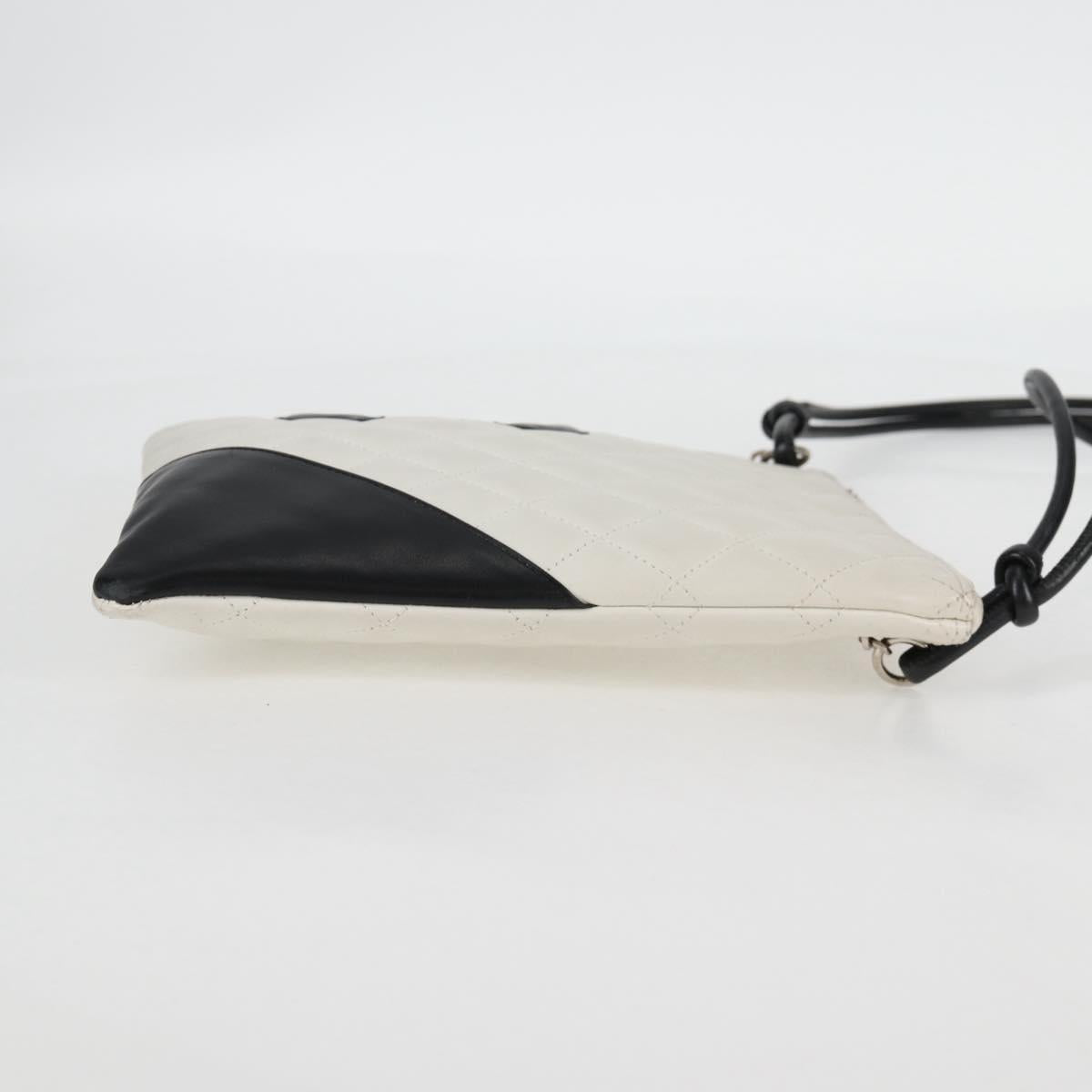 Chanel Cambon, White, Leather, shoulder