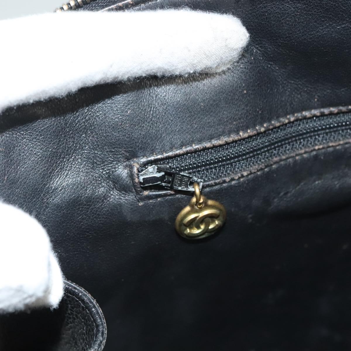 Chanel Coco Mark, Black, Leather, tote