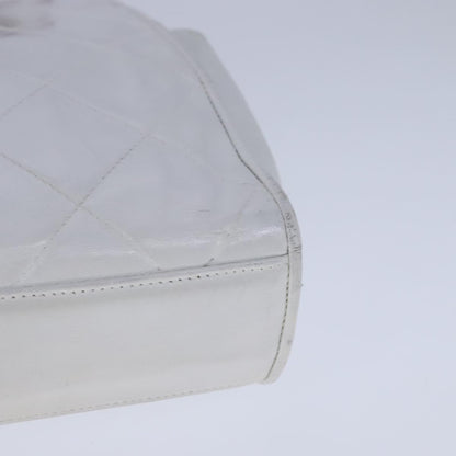 Chanel Cc, White, Leather, shoulder