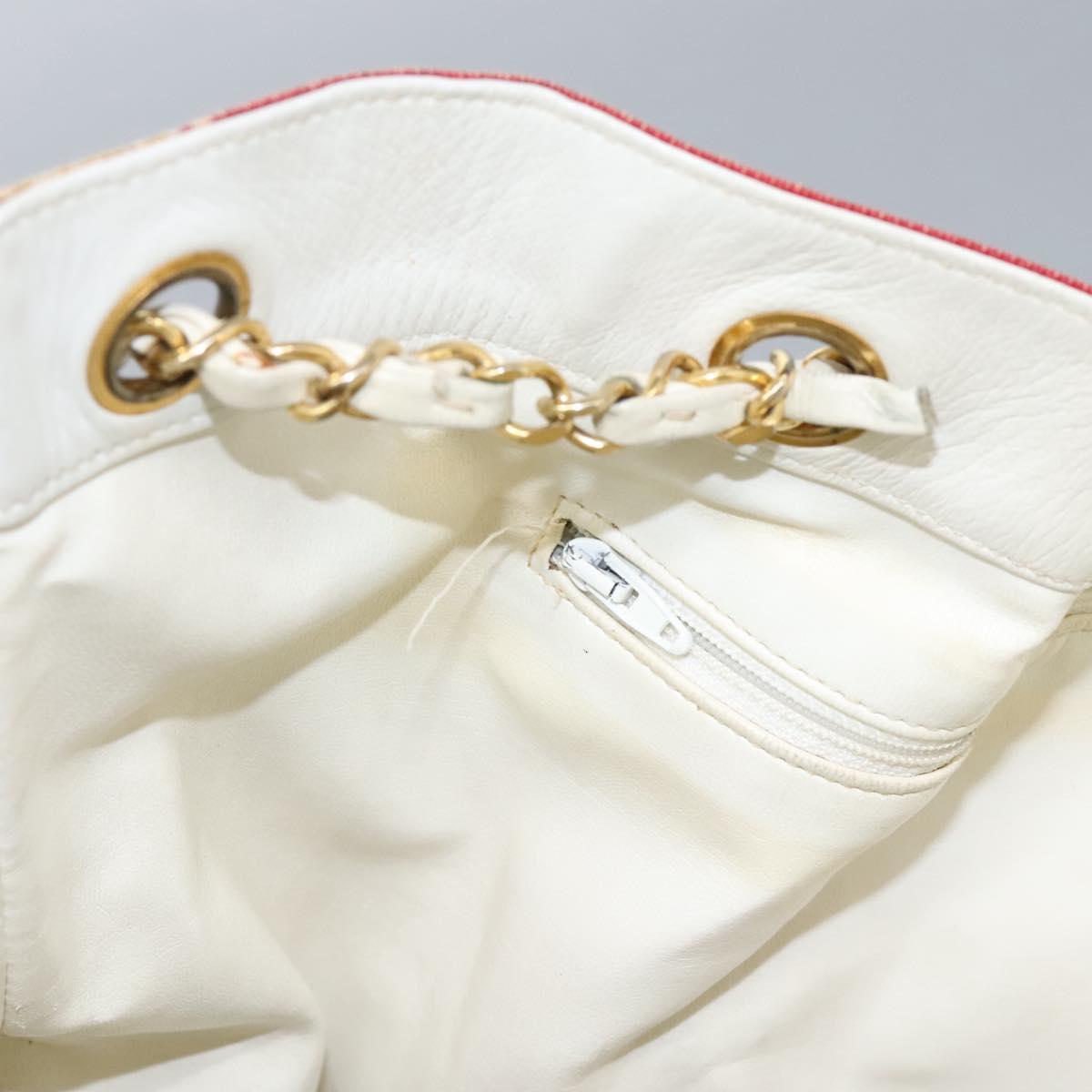 Chanel Coco Mark, Red, Canvas, shoulder