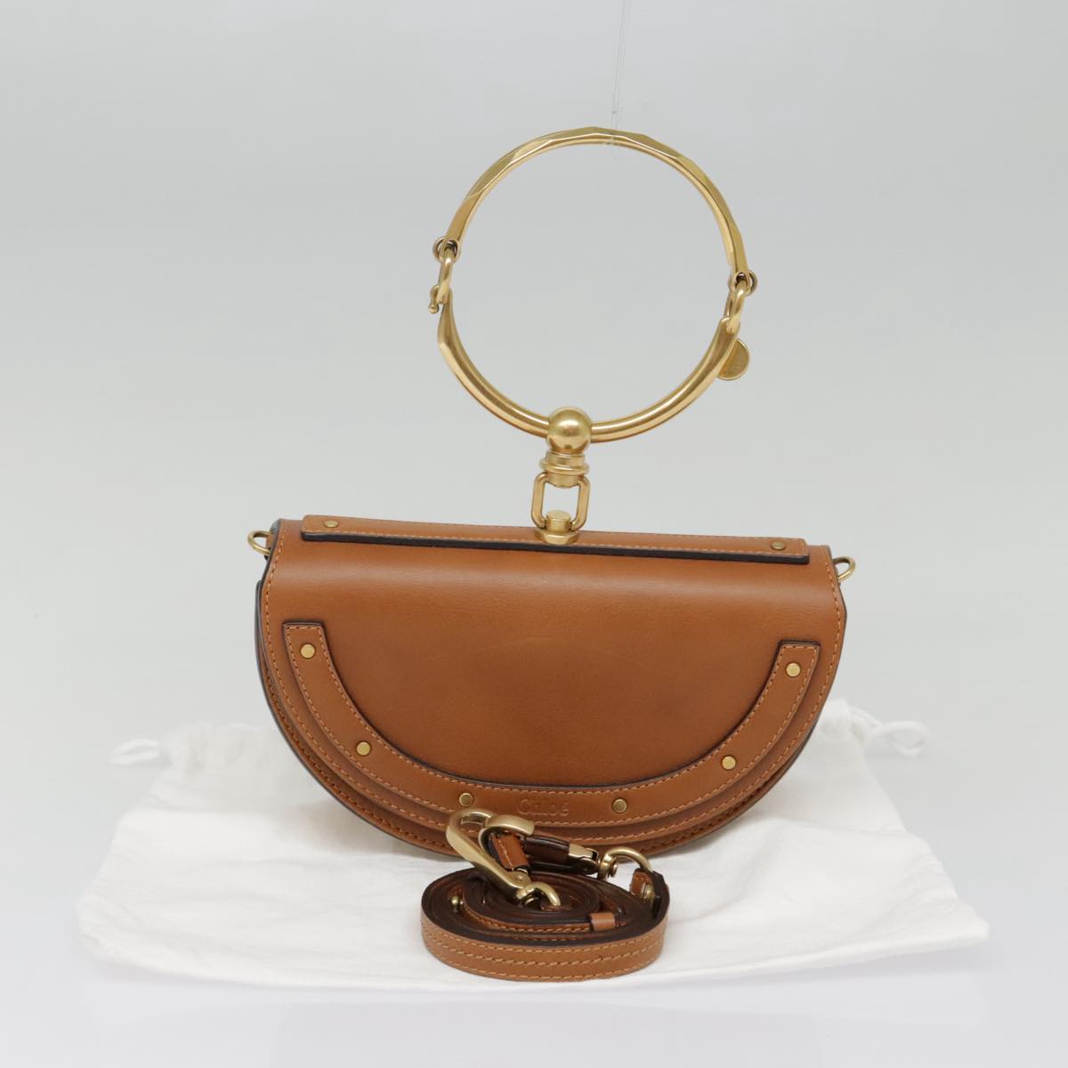 Chloé Nile, Brown, Leather, handbag