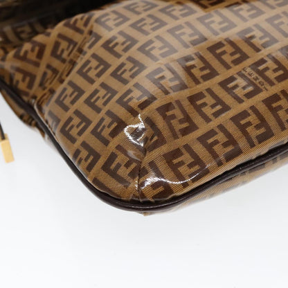 Fendi Baguette, Brown, Canvas, shoulder