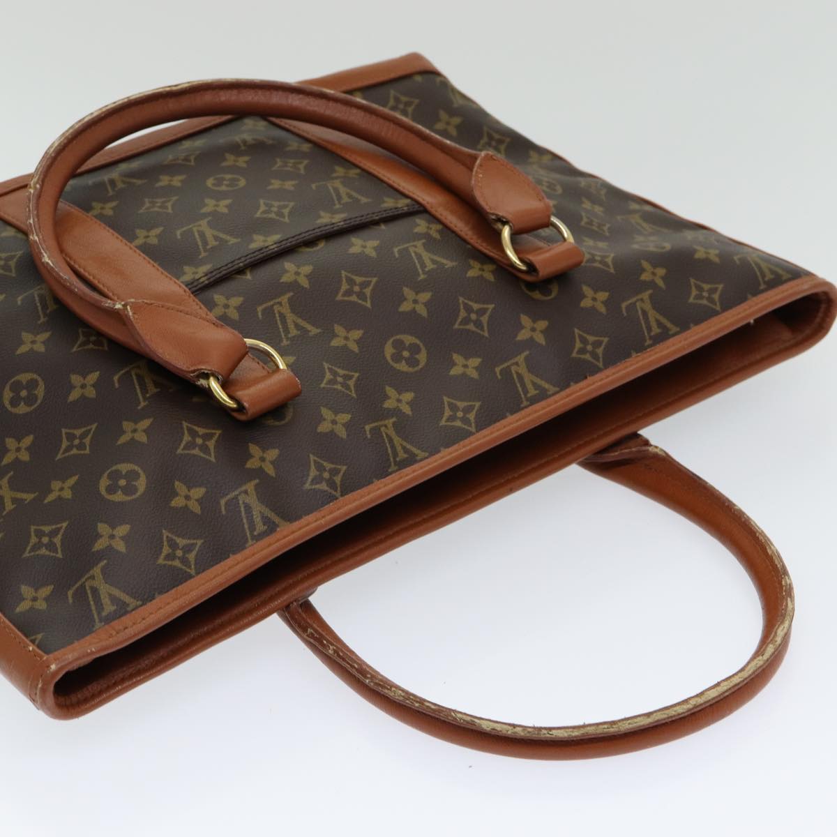 Louis Vuitton Weekend, Brown, Canvas, tote