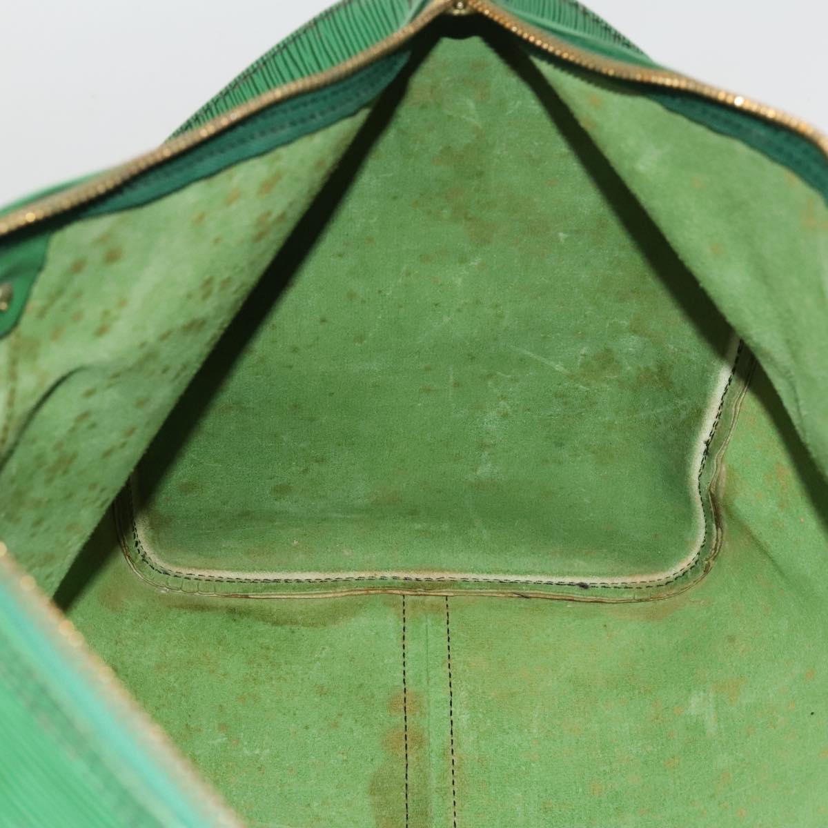Louis Vuitton Keepall 50, Green, Leather, travel
