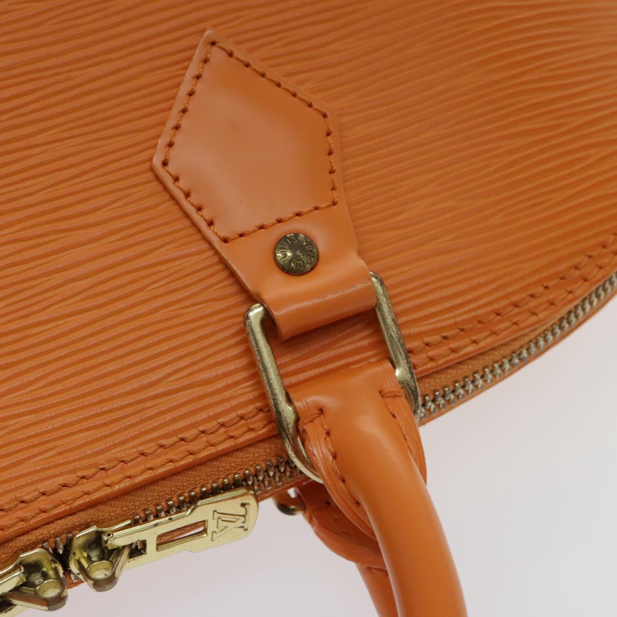 Louis Vuitton Alma, Orange, Leather, handbag