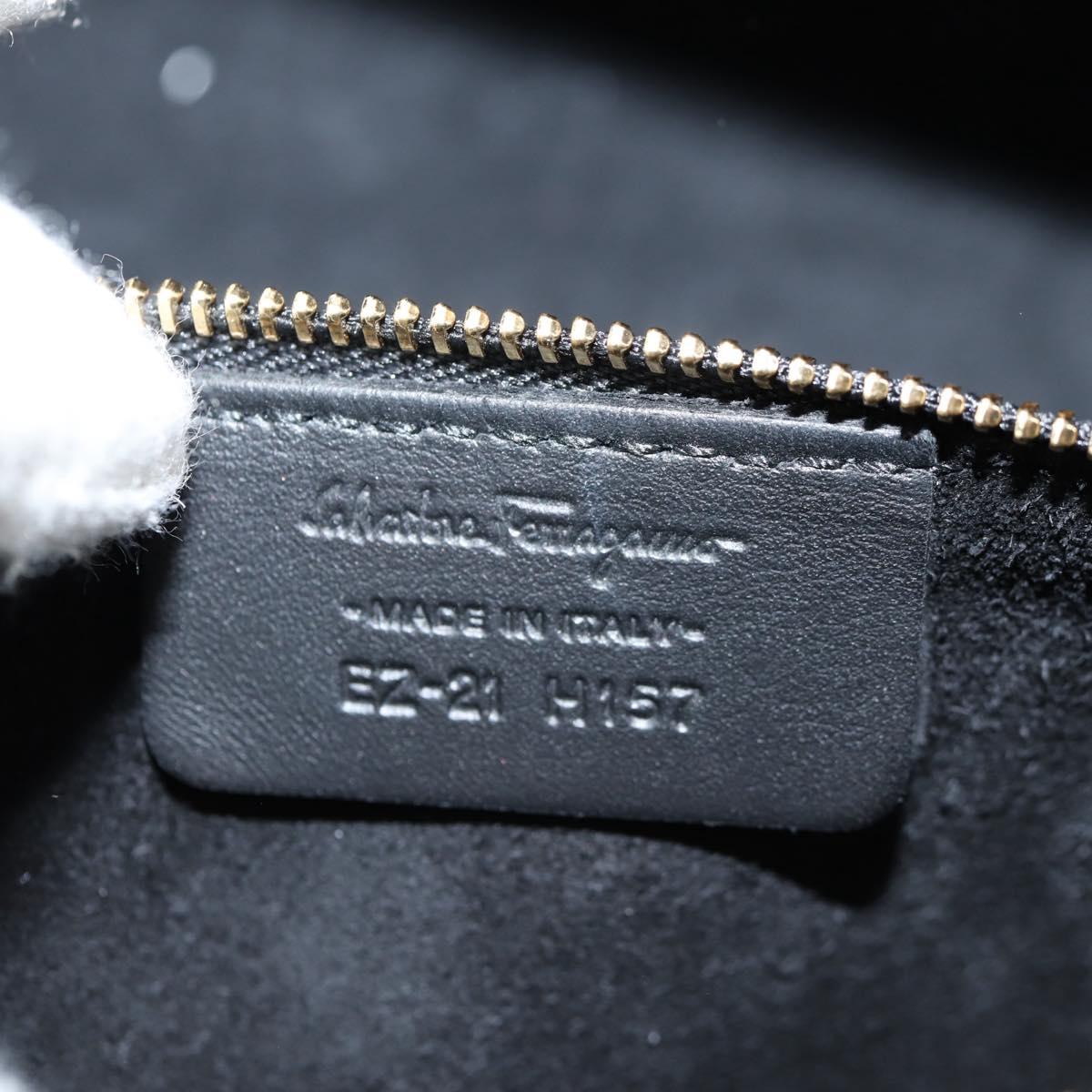 Salvatore Ferragamo Gancini, Black, Leather, tote