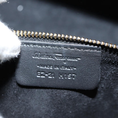 Salvatore Ferragamo Gancini, Black, Leather, tote