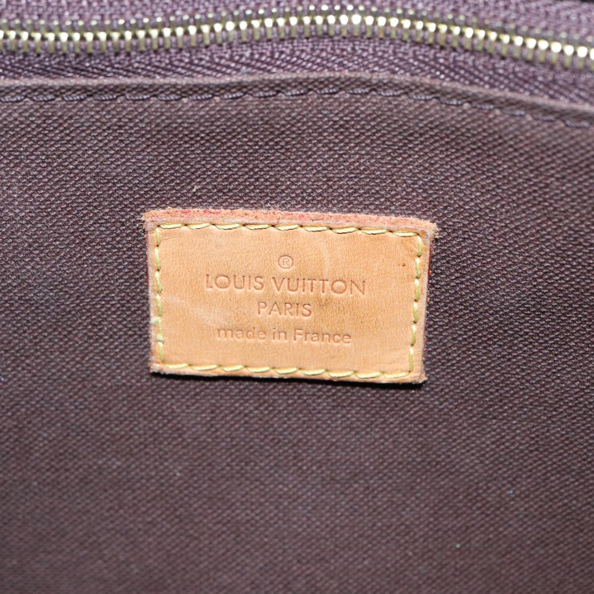 Louis Vuitton Menilmontant, Brown, Canvas, shoulder