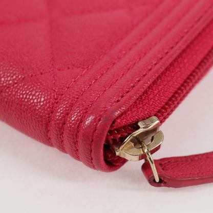 Chanel Boy, Pink, Leather, wallet