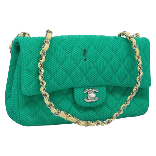 Chanel, Green, Cotton, shoulder