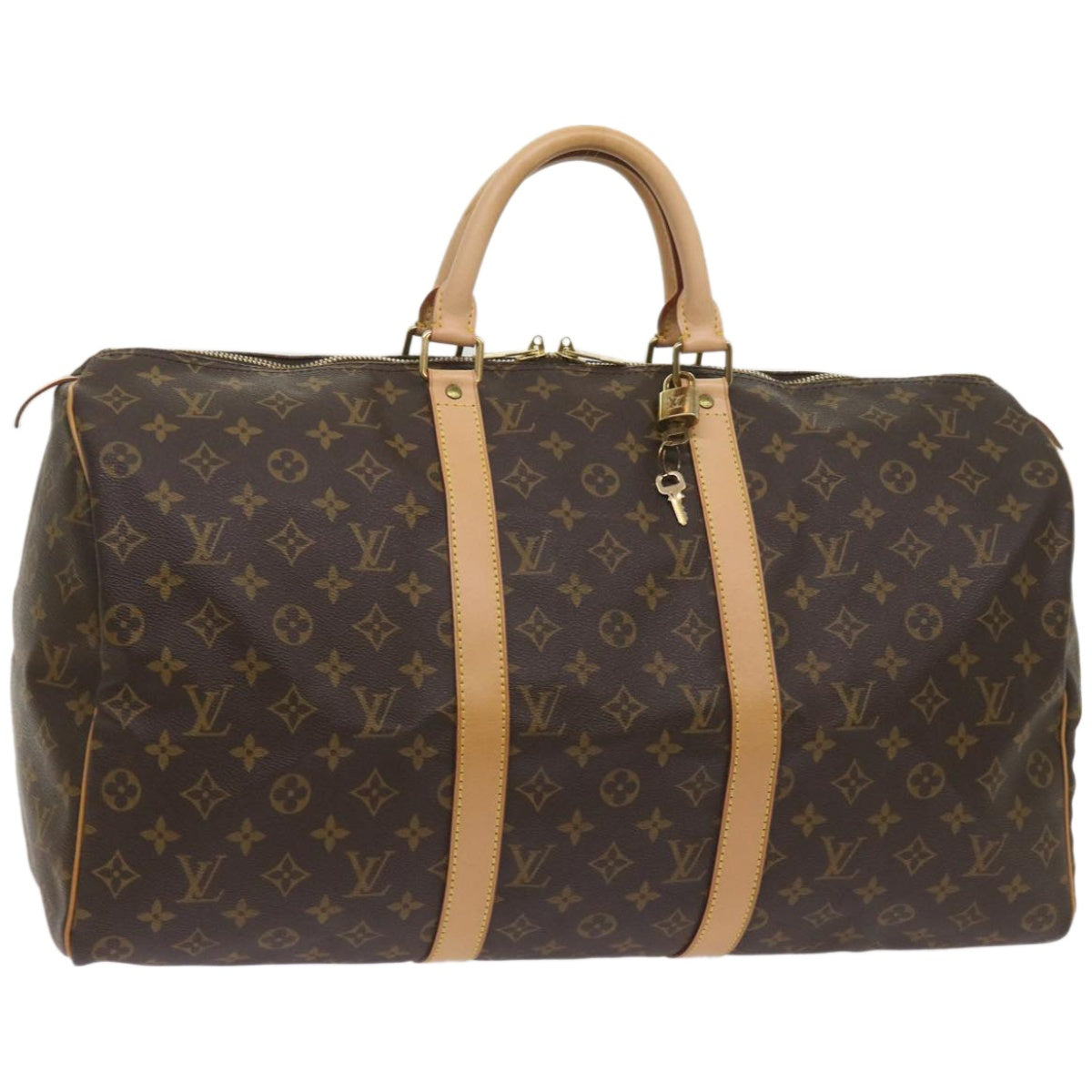 Louis Vuitton Keepall 50, Brown, Canvas, travel
