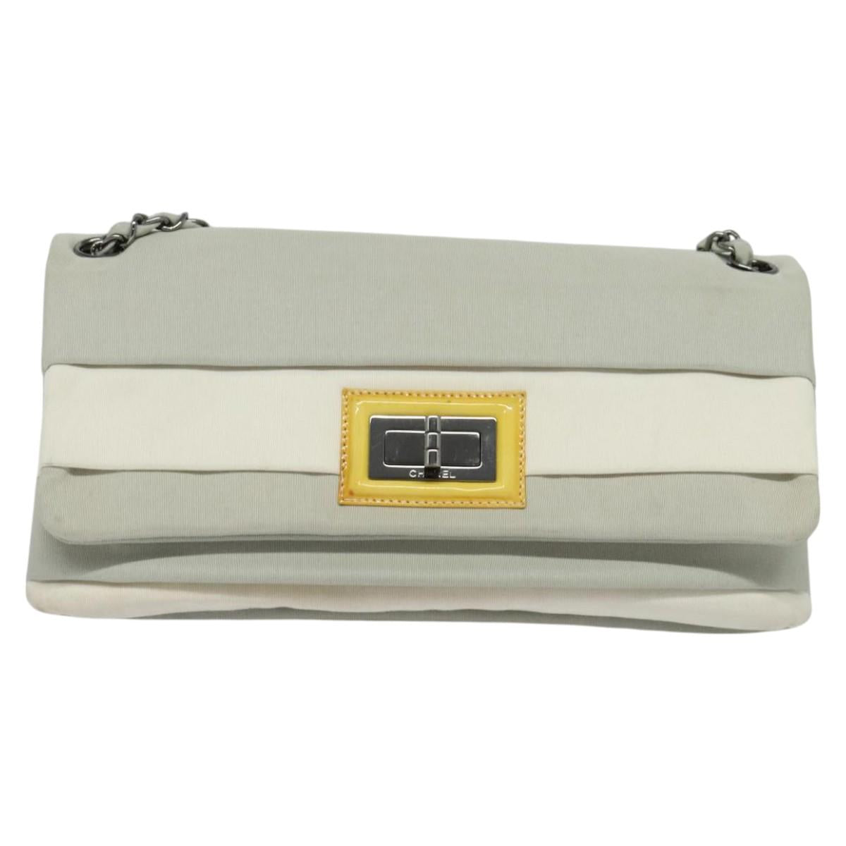 "Chanel 2,55", Grey, NYLON, shoulder