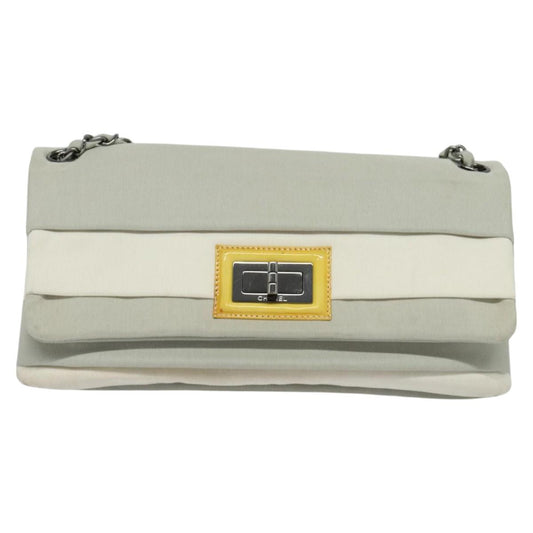 "Chanel 2,55", Grey, NYLON, shoulder