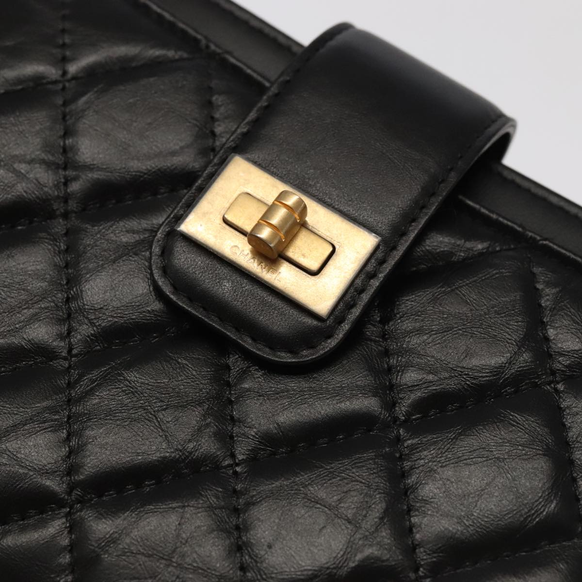 "Chanel 2,55", Black, Leather, wallet