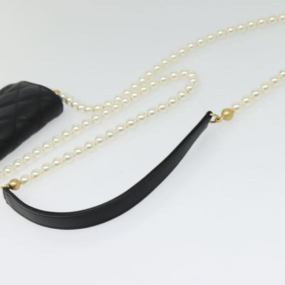 Chanel MINI FLAP BAG, Black, Leather, shoulder
