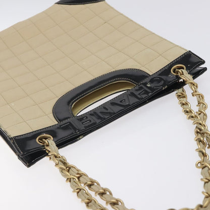 Chanel Chocolate bar, White, Leather, tote