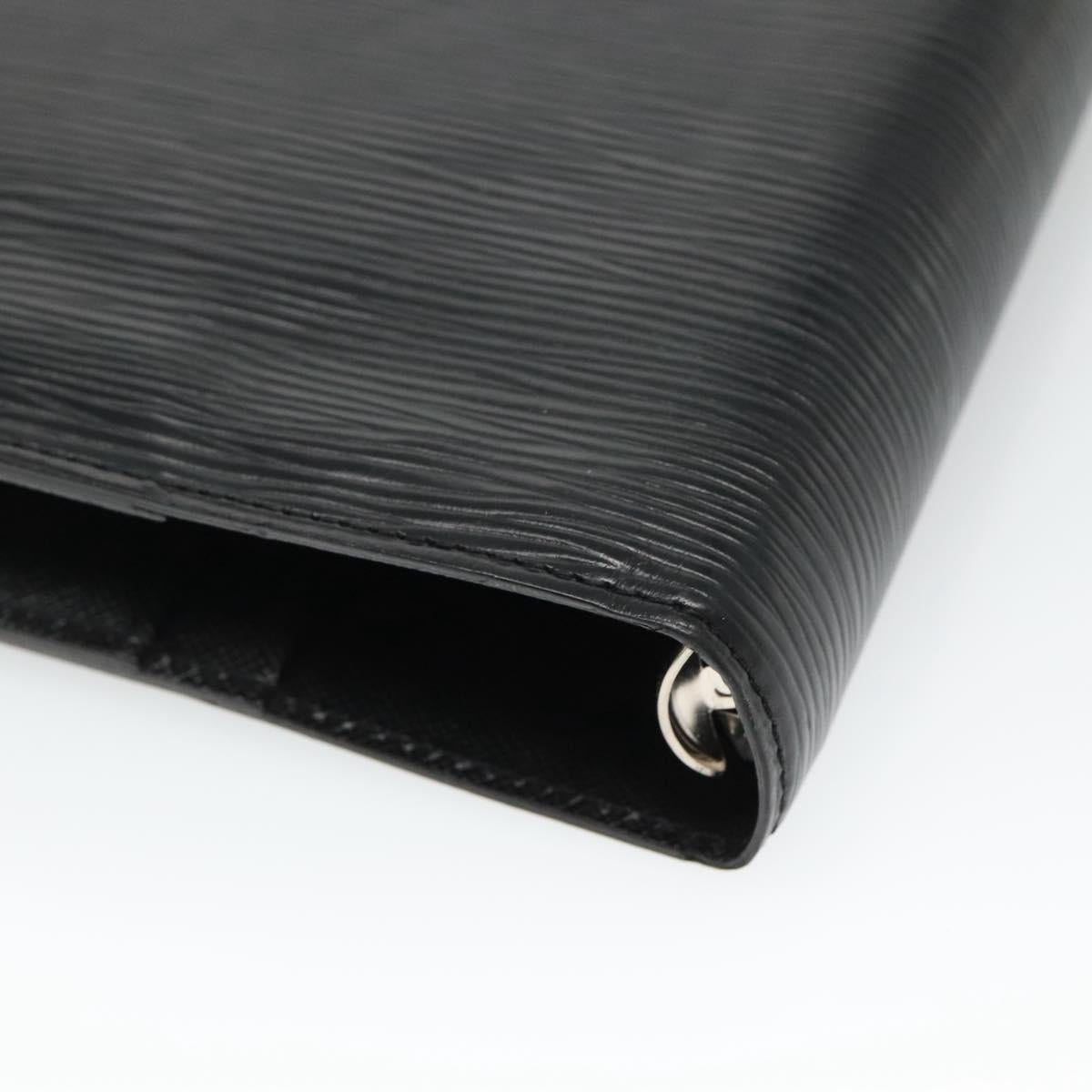 Louis Vuitton Agenda cover, Black, Leather, wallet