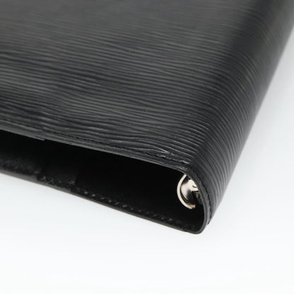 Louis Vuitton Agenda cover, Black, Leather, wallet