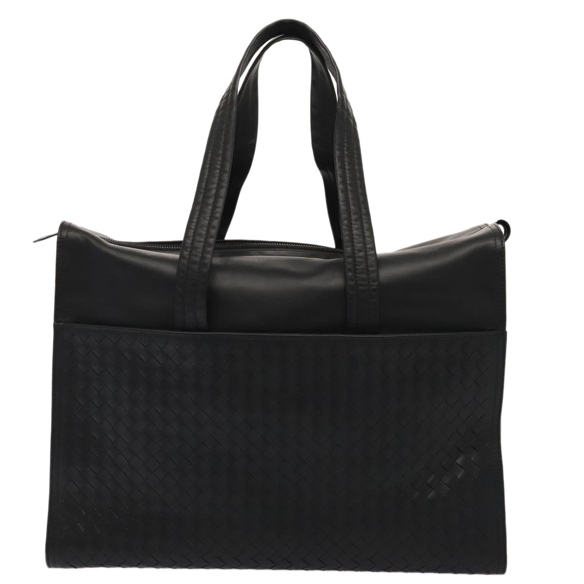 Bottega Veneta Intrecciato, Black, Leather, tote