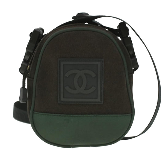 Chanel Sport line, Khaki, Canvas, shoulder