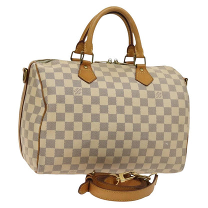Louis Vuitton Speedy Bandoulière 30, White, Canvas, handbag