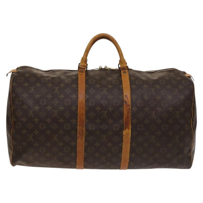 Louis Vuitton Keepall 60, Brown, Canvas, travel