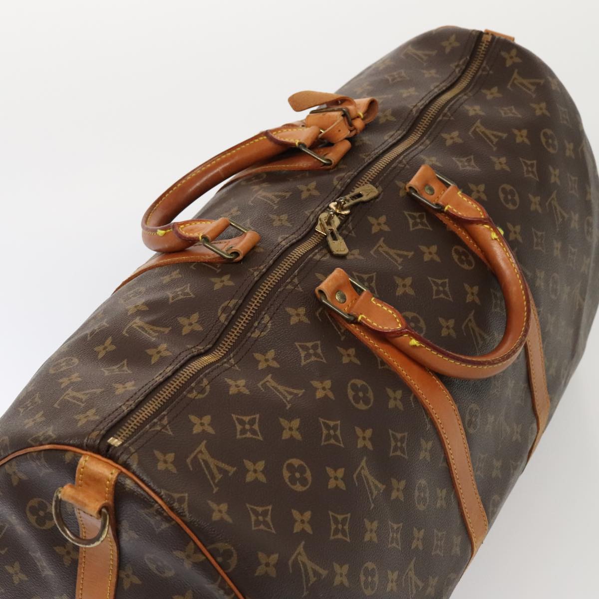 Louis Vuitton Keepall Bandouliere 55, Brown, Canvas, travel