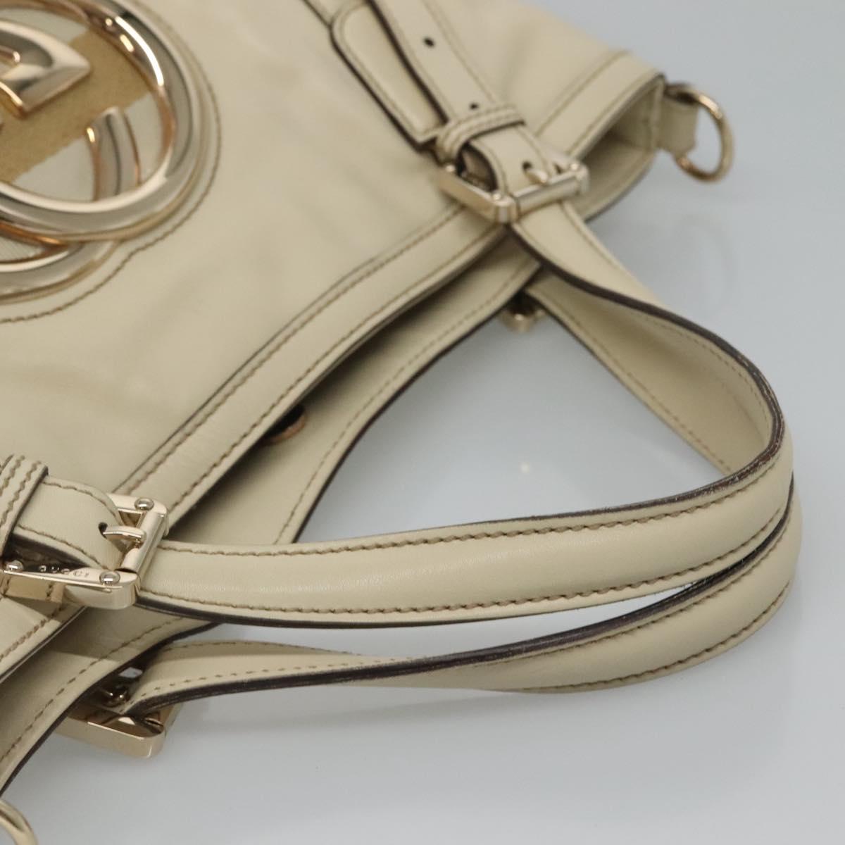 Gucci Interlocking G, Beige, Leather, tote