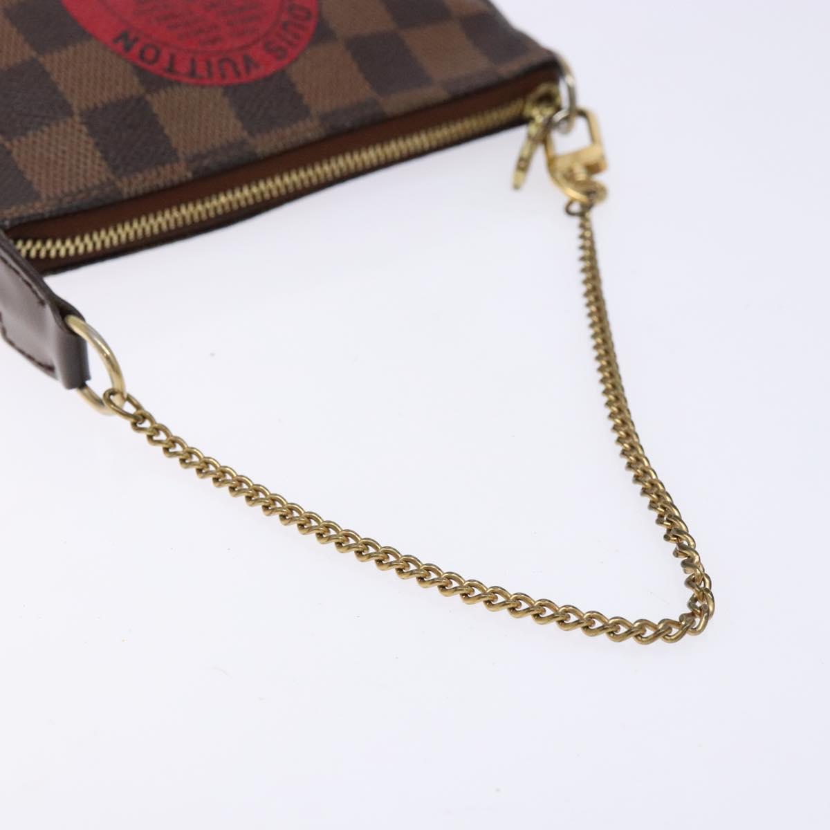 Louis Vuitton Mini Pochette Accessoires, Brown, Canvas, handbag