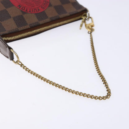 Louis Vuitton Mini Pochette Accessoires, Brown, Canvas, handbag
