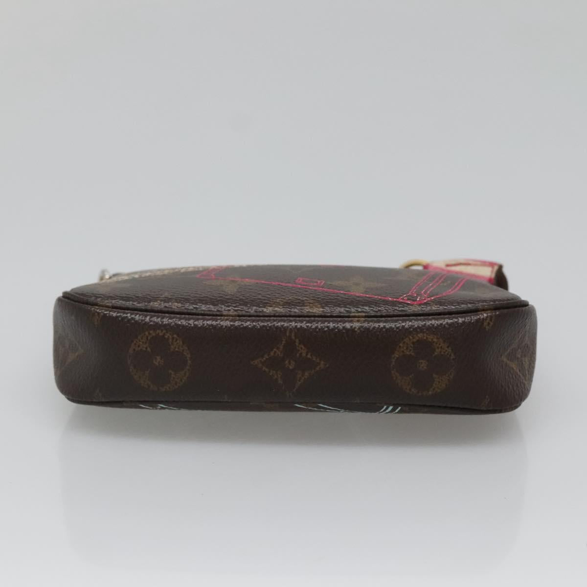 Louis Vuitton Mini Pochette Accessoires, Brown, Canvas, clutch