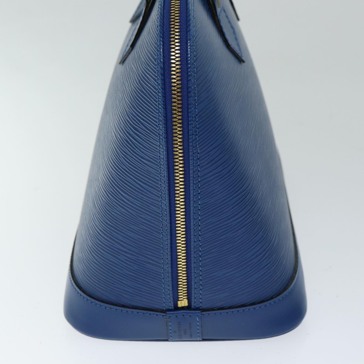 Louis Vuitton Alma, Blue, Leather, handbag