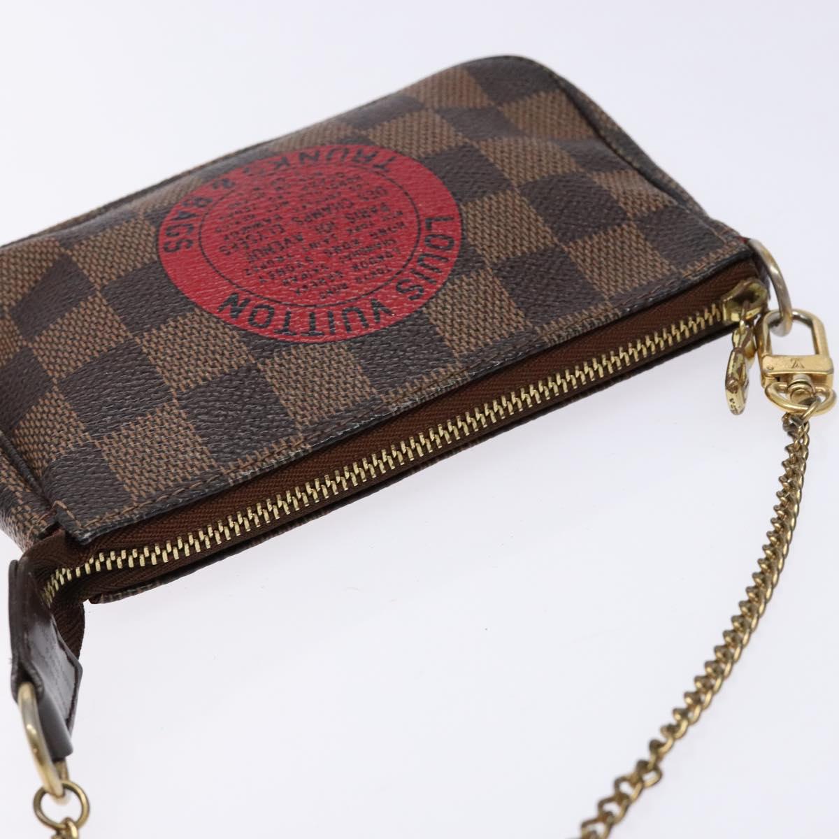 Louis Vuitton Mini Pochette Accessoires, Brown, Canvas, handbag