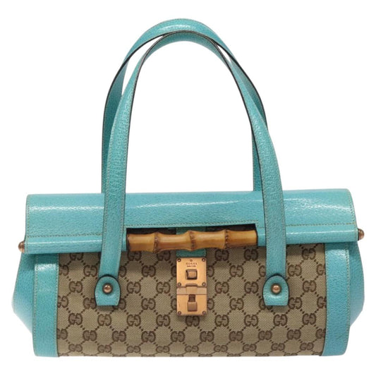 Gucci Bamboo, Beige, Canvas, handbag