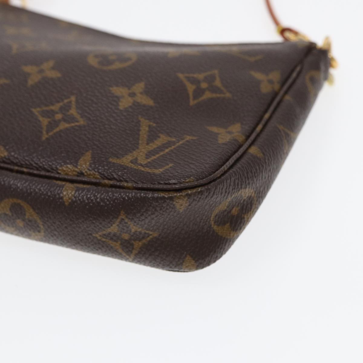 Louis Vuitton Pochette Accessoire, Brown, Canvas, clutch