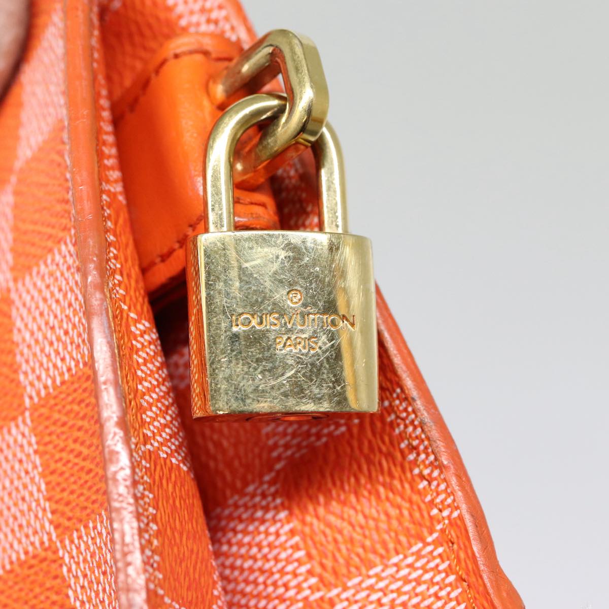 Louis Vuitton Pimont Mobile, Orange, Canvas, handbag