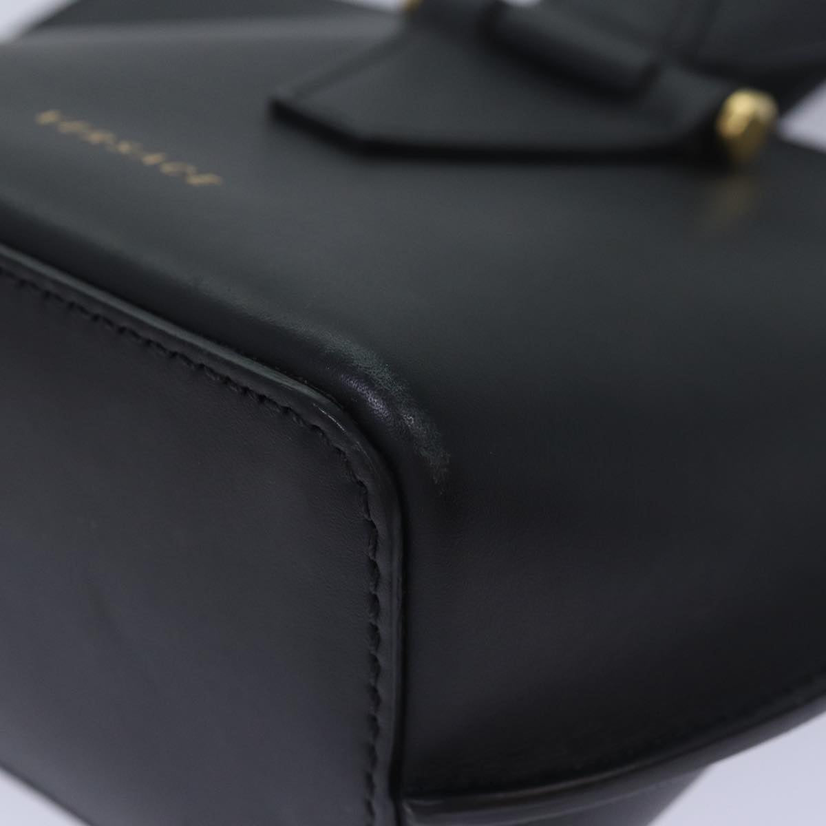 Versace Virtus, Black, Leather, handbag