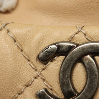 Chanel Wild stitch, Beige, Leather, shoulder
