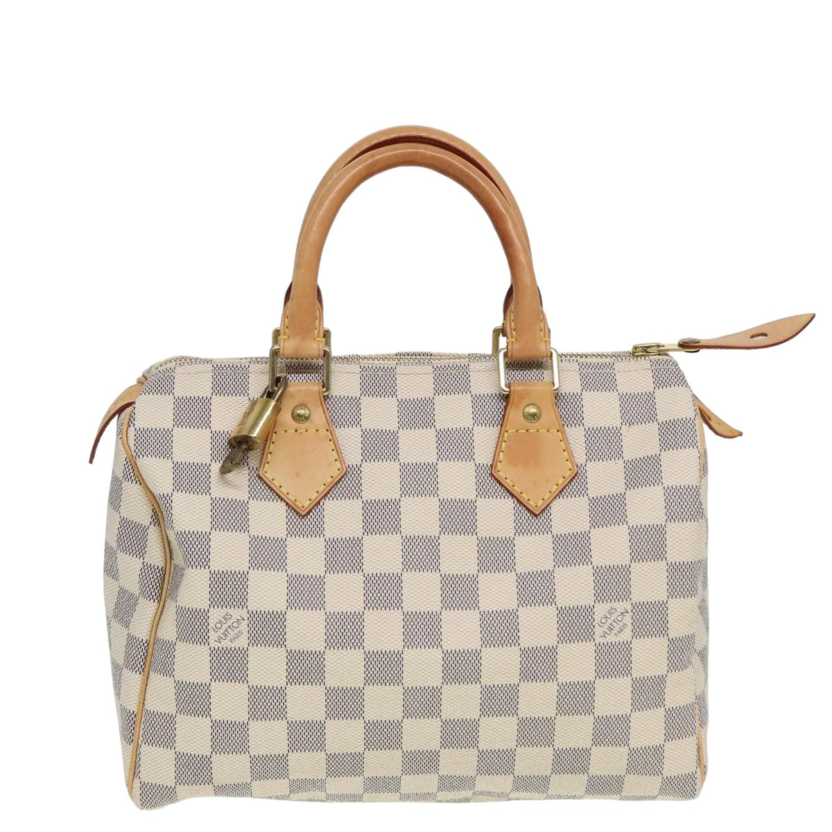 Louis Vuitton Speedy 25, Grey, Canvas, handbag