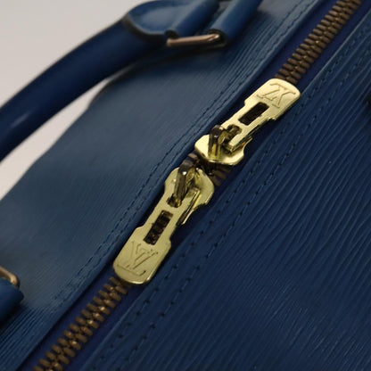 Louis Vuitton Keepall 55, Blue, Leather, travel
