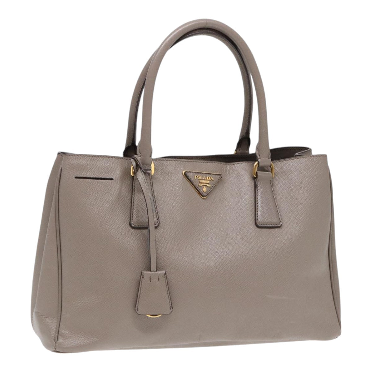 Prada Galleria, Grey, Leather, handbag