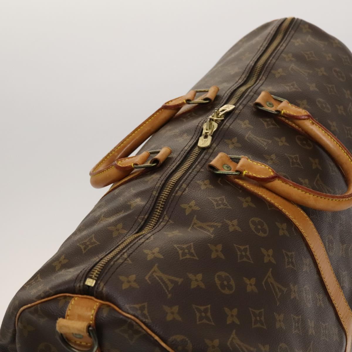 Louis Vuitton Keepall Bandoulière 55, Brown, Canvas, travel