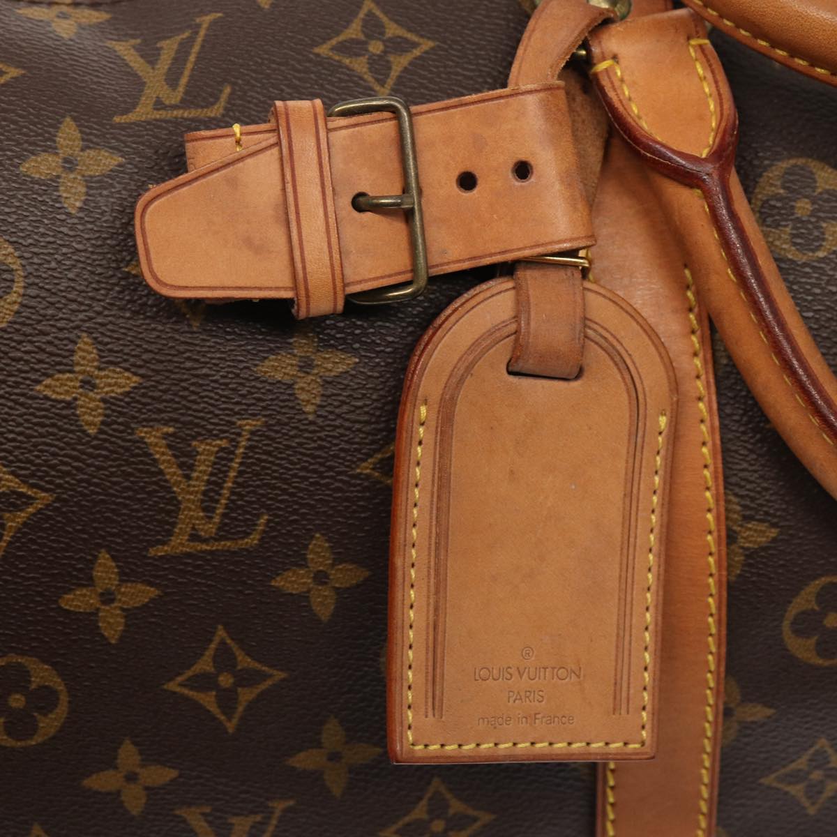 Louis Vuitton Keepall 60, Brown, Canvas, travel