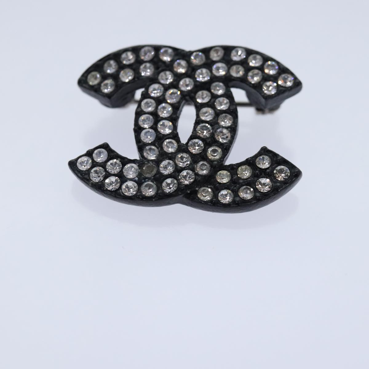 Chanel Coco Mark, Black, Metal, brooch